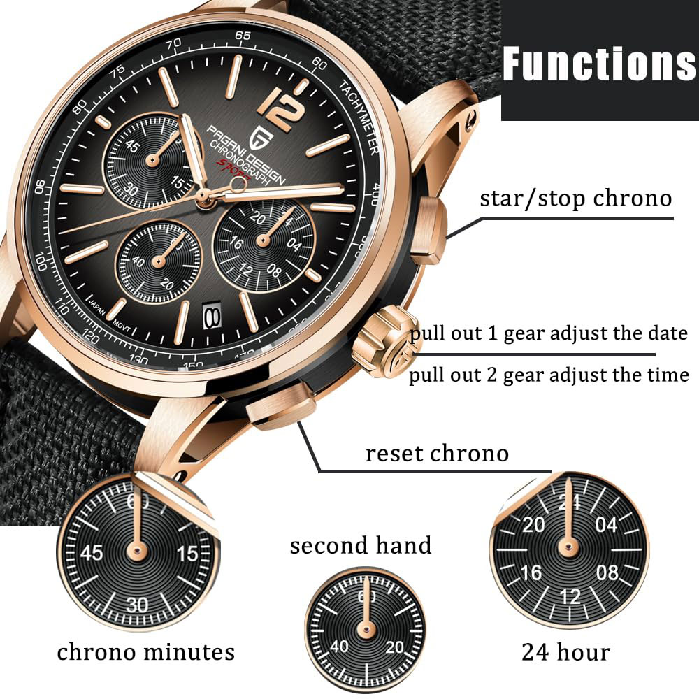 Smartwatch Watches For Men Brands - PAGANI DESIGN New Mens Watch 41mm
