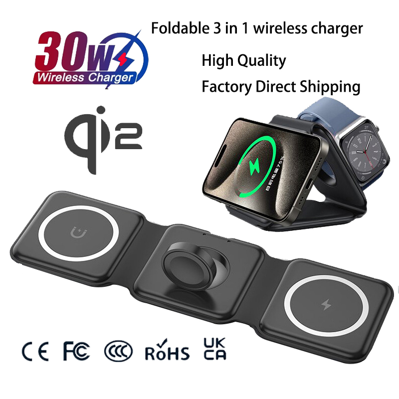 Smartwatch Watches Xiaomi - Universal Qi2 Magnetic Foldable Charging Station