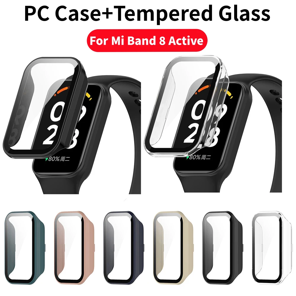 Smartwatch Watches Xiaomi - PC Case+Tempered Glass For Xiaomi Mi