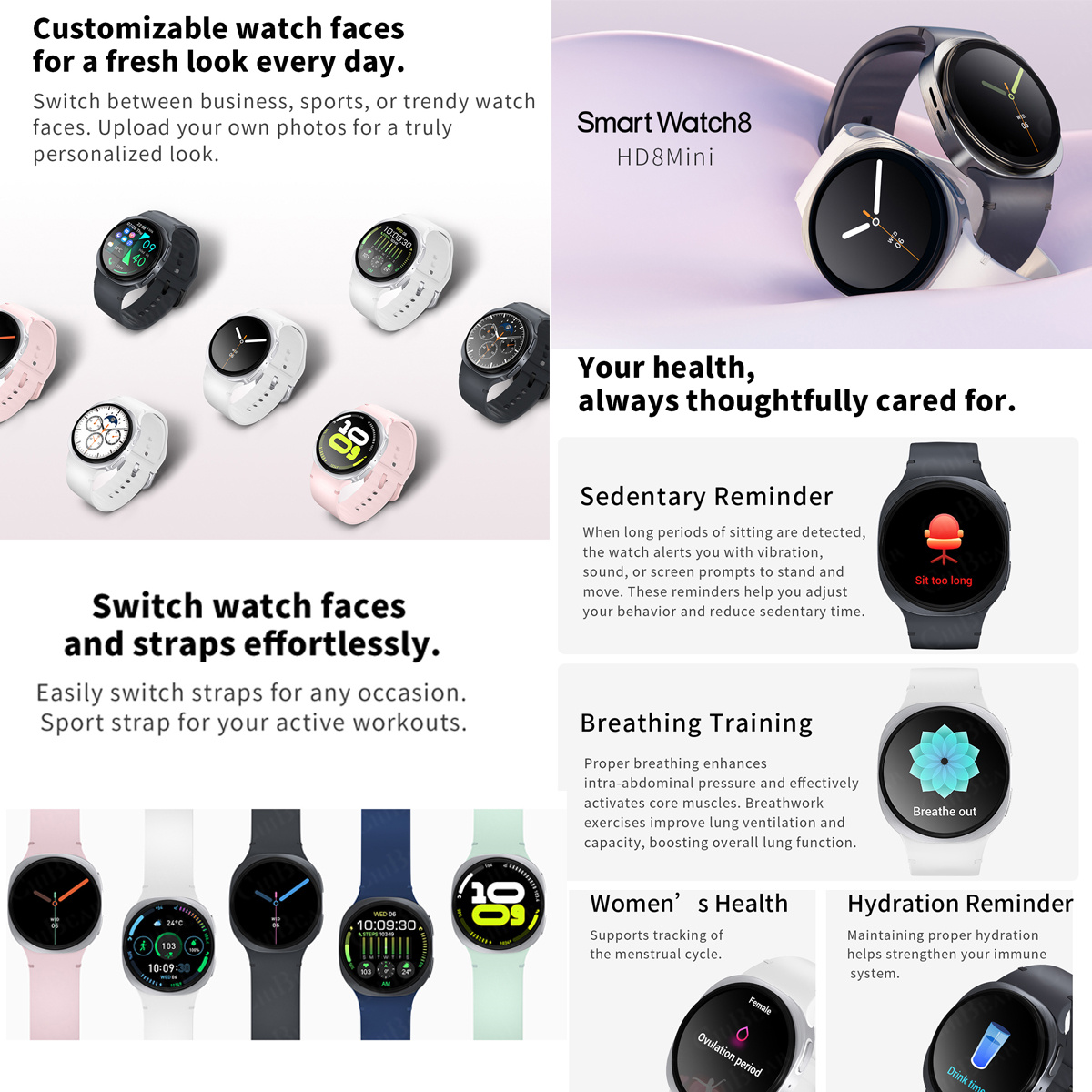 2026 New Watches 8 Mini GPS Tr - Smartwatch Health Watches For Women 评论和价格