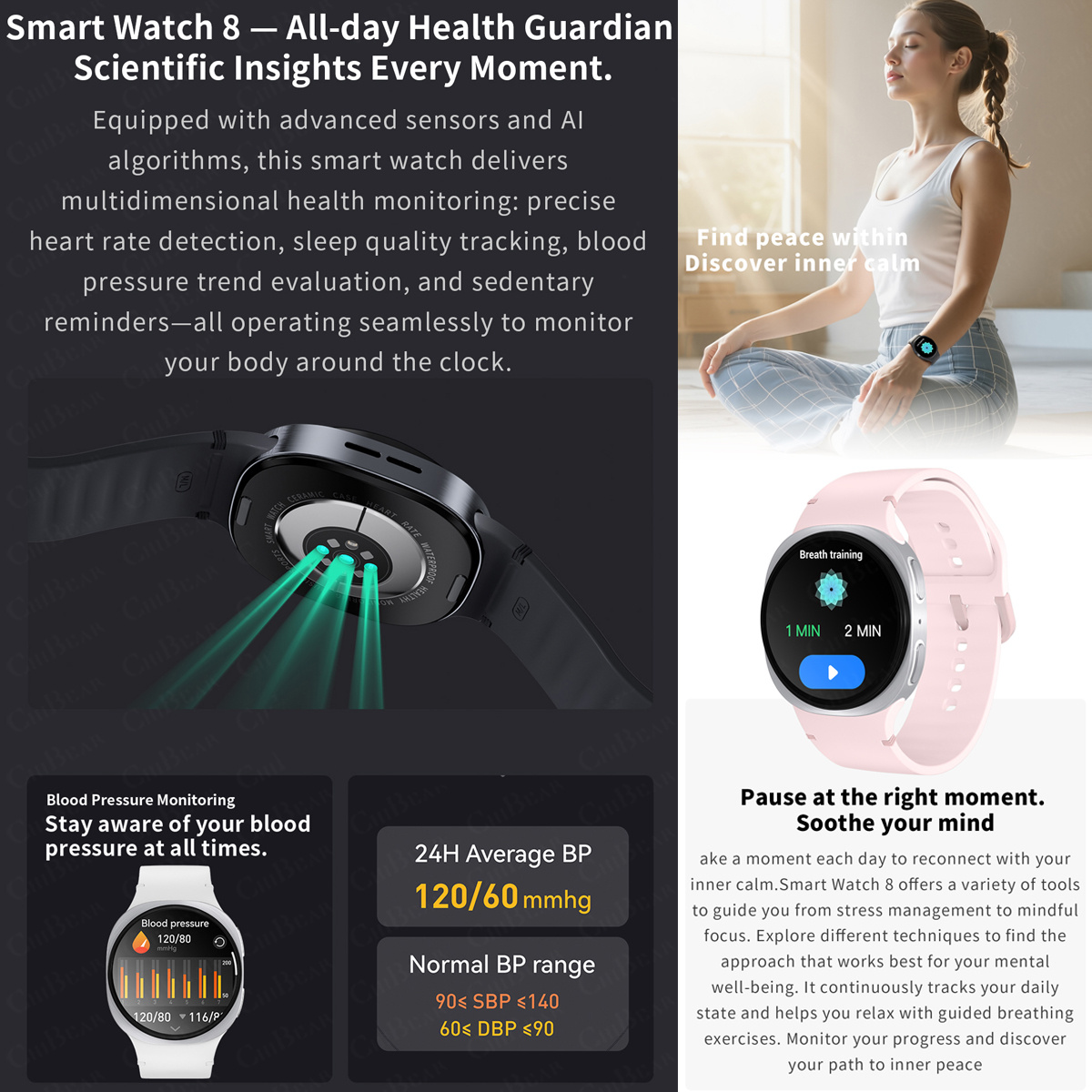 2026 New Watches 8 Mini GPS Tr - Smartwatch Health Watches For Women 评论和价格