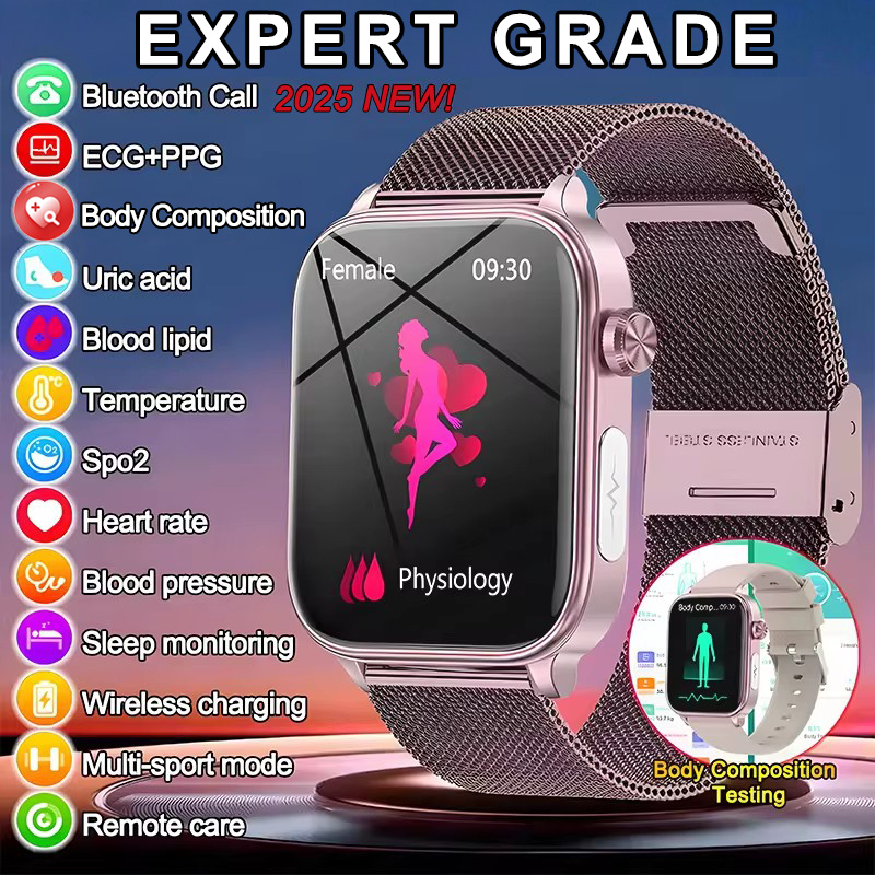2025 New ECG+PPG Monitoring Sm - Smartwatch Health Watches For Women 评论和价格