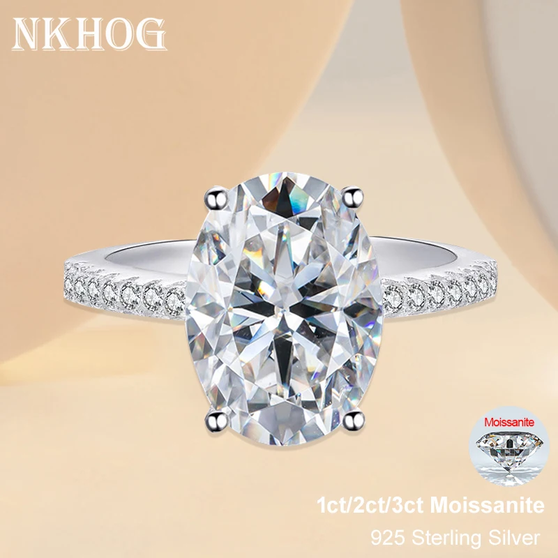 NKHOG 1ct 2ct 3ct Oval Moissan - Vs Smartwatch 评论和价格