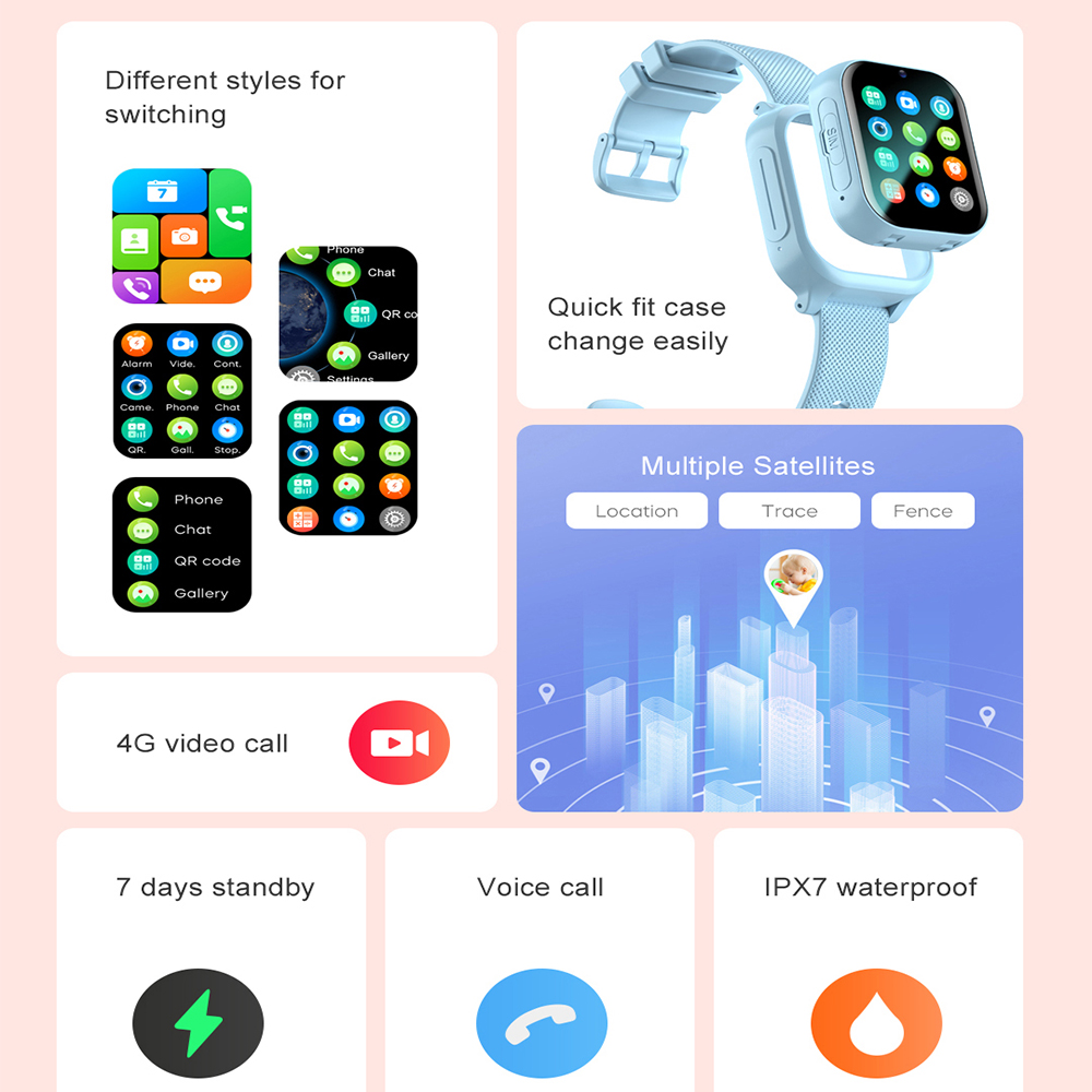 Smart Watch Kids 4G GPS WIFI V - Smartwatch Watches For Kid Boy 评论和价格