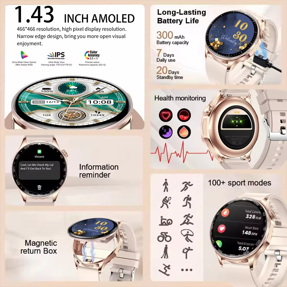DAORKOW Smartwatch T98 Bluetoo - Smartwatch Noise Watches 评论和价格