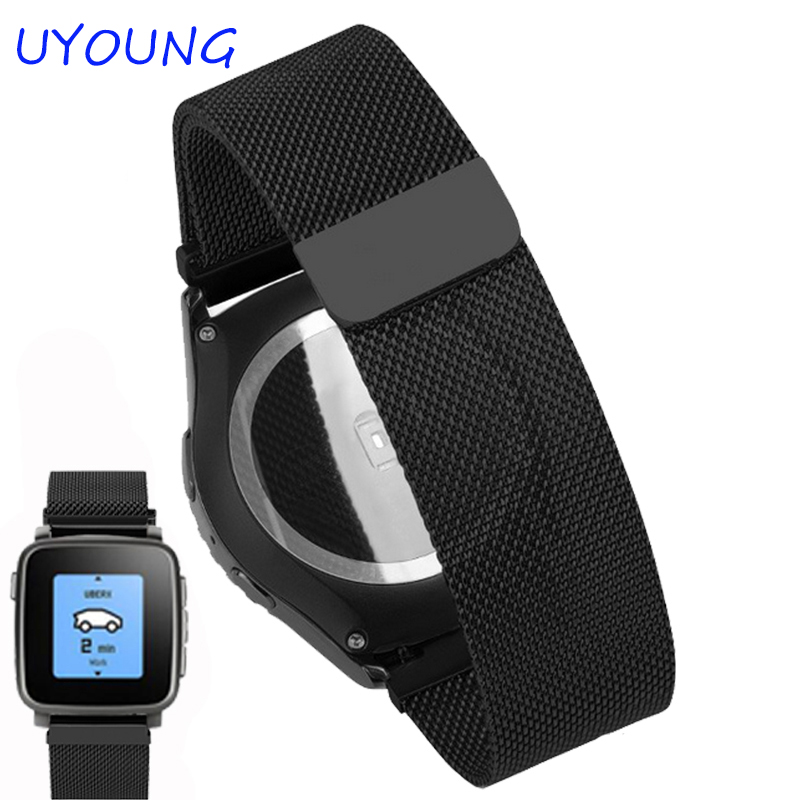 22mm Milanese Loop Strap For P - Smartwatch Pebble Watches 评论和价格