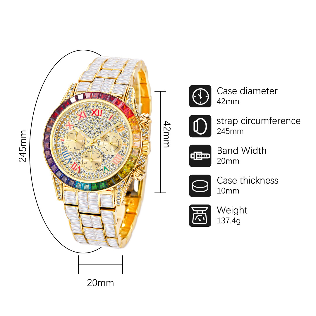 MISSFOX Luxury Iced Watch For  - Smartwatch Watches For Men Brands 评论和价格