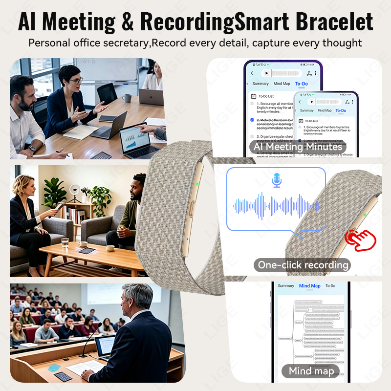 Women Sports Band AI Recording - Smartwatch Noise Watches 评论和价格