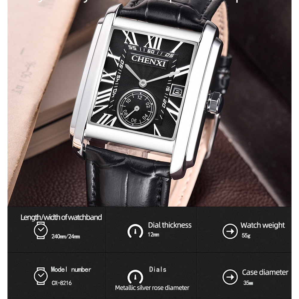 CHENXI 8216 Fashion Classic Sq - Smartwatch Watches For Men Brands 评论和价格