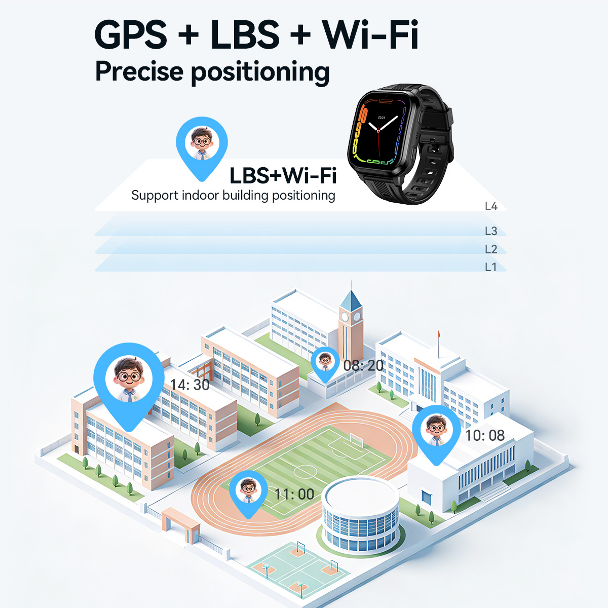 HOCO Y108 1.69inch HD LCD Curv - Smartwatch Watches For Kid Boy 评论和价格
